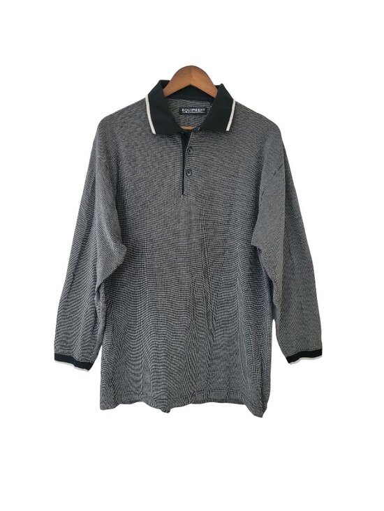 Equipment Other - Equipment By HG Design International Long Sleeve Polo Shirt Mens Size L Cotton